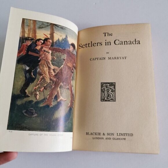 1910s Settlers in Canada Book Captain Marryat Blackie Pub Art Deco Ornate - Picture 3 of 7